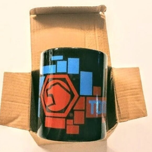 MATCO TOOLS Set of 2 Black Coffee Cups/Mugs ~ Contemporary Block Design ~ NEW! - Picture 3 of 5